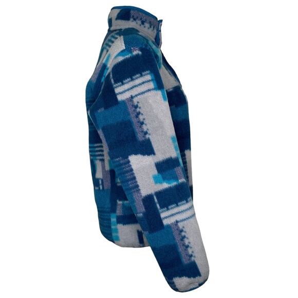 Rare Patagonia Stitchwork Underwater Blue Synchilla Snap-T Fleece Pullover - Picture 4 of 12